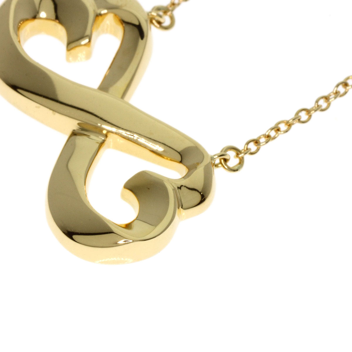 TIFFANY&Co. ティファニー ダブル ラビングハート ネックレス K18YG レディース 中古