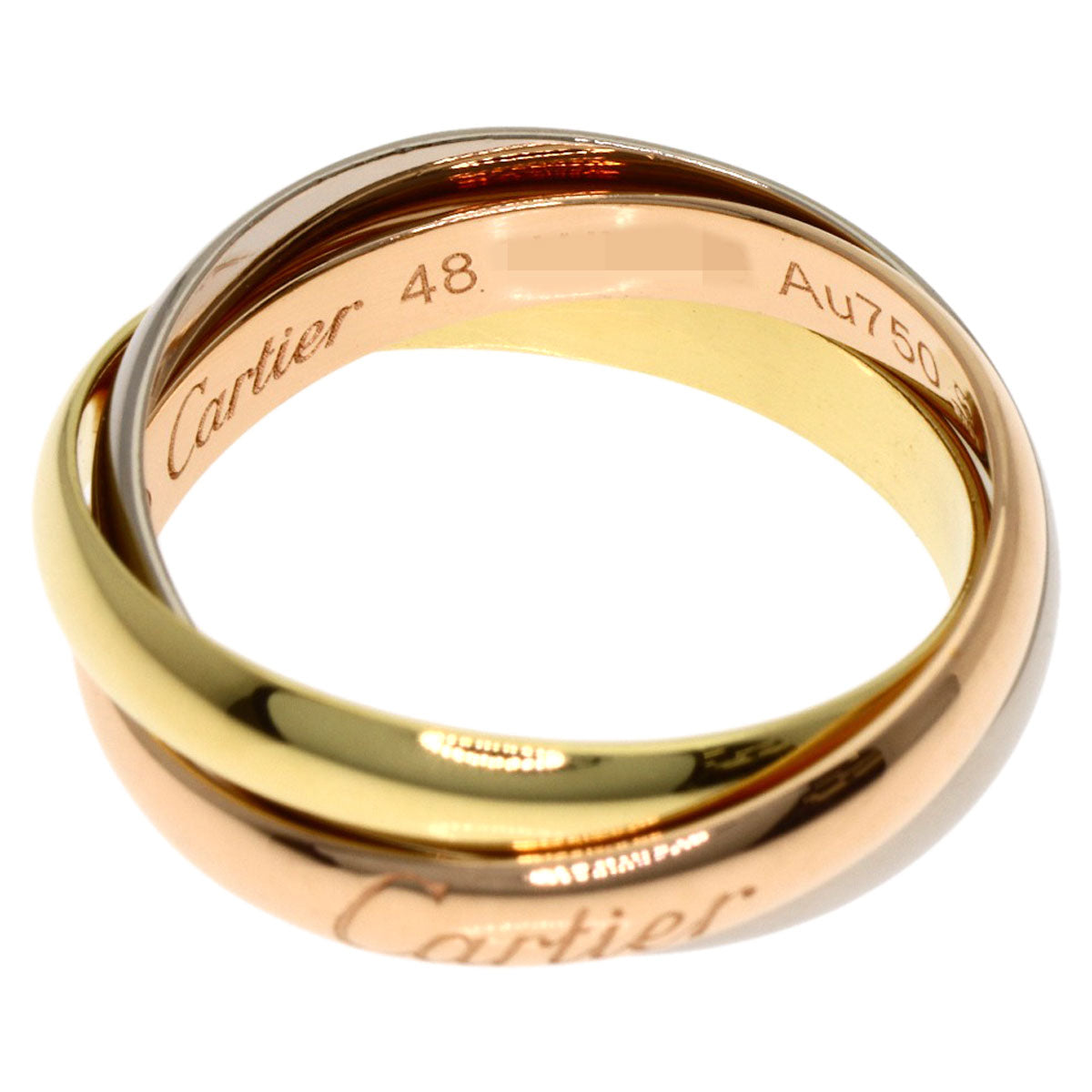 CARTIER カルティエ トリニティ SM #48 現行モデル リング・指輪 K18YG レディース 中古
