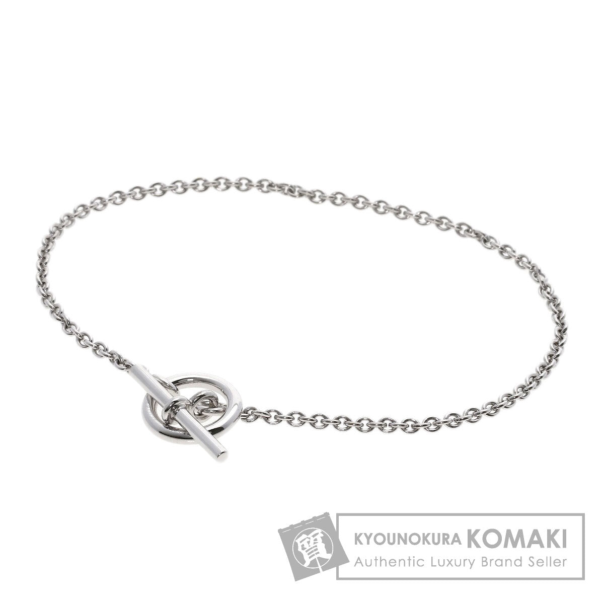 HERMES エルメス ミニ シェーヌダンクル ブレスレット K18WG レディース 中古