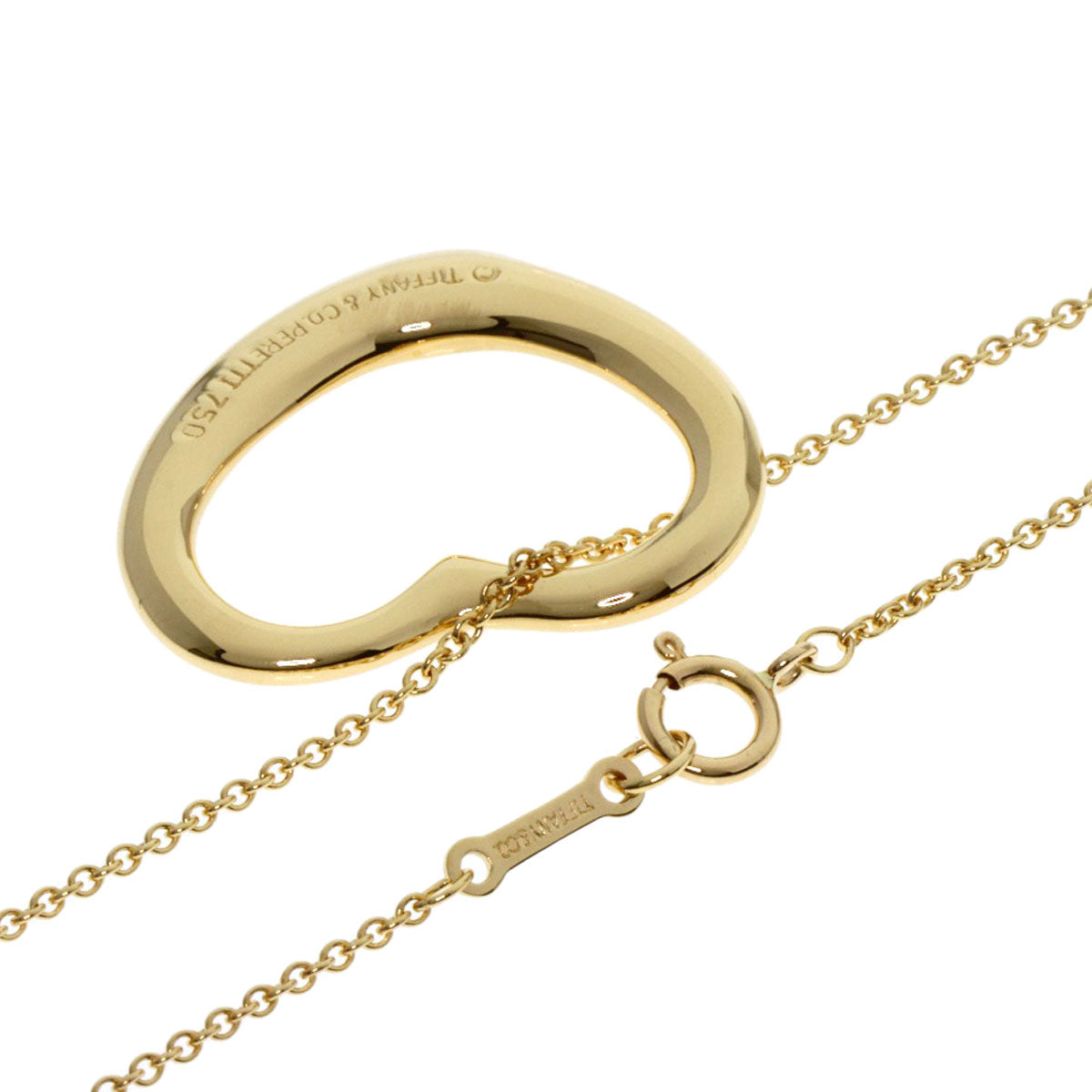 TIFFANY&Co. ティファニー オープンハート ネックレス K18YG レディース 中古