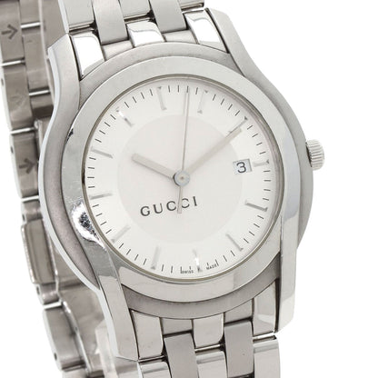 GUCCI グッチ 5500XL ラウンドフェイス 腕時計 SS メンズ 中古