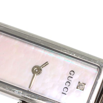 GUCCI グッチ 1500L スクエアフェイス バングル 1P ダイヤモンド 腕時計 SS レディース 中古