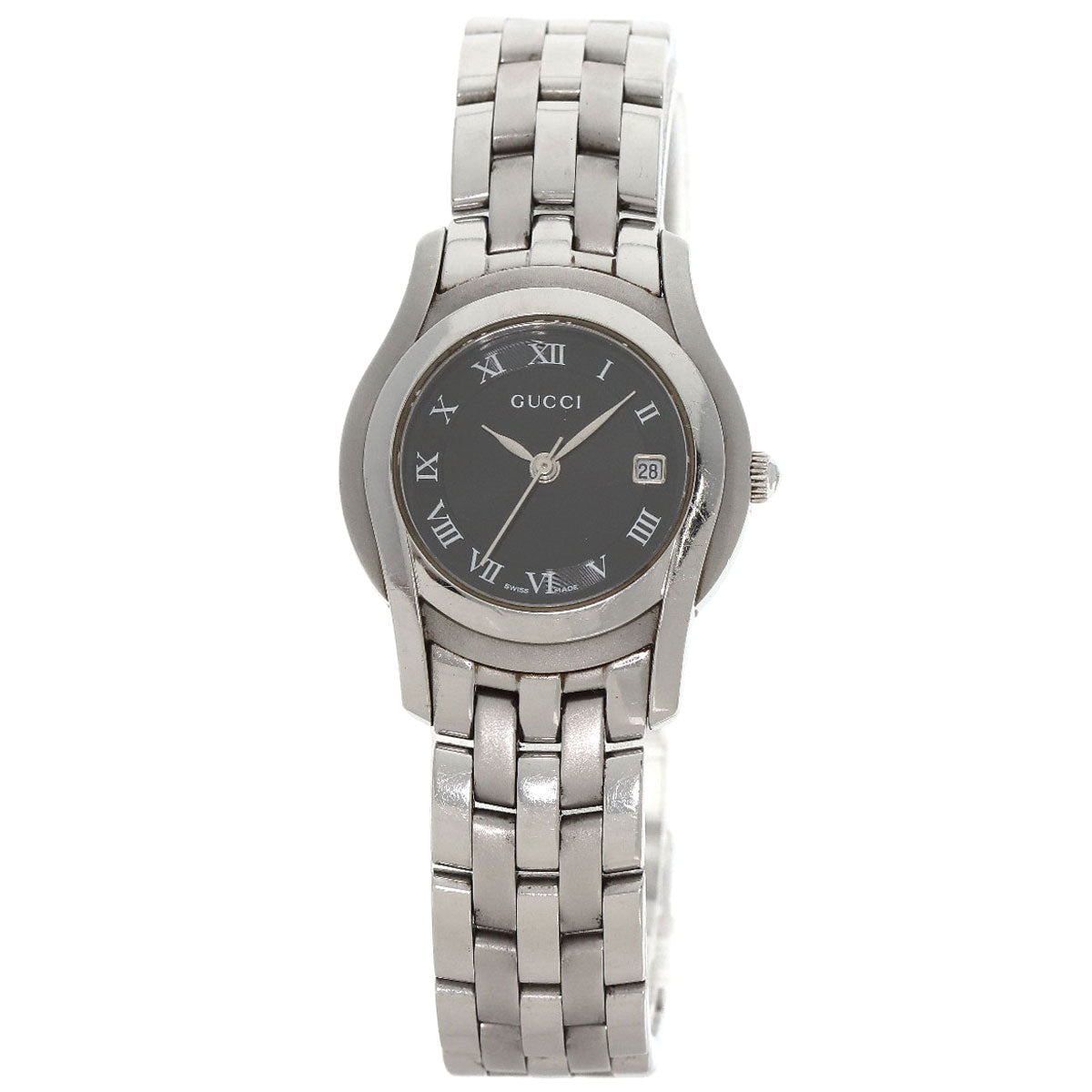 GUCCI グッチ 5500L ラウンドフェイス 腕時計 SS レディース 中古