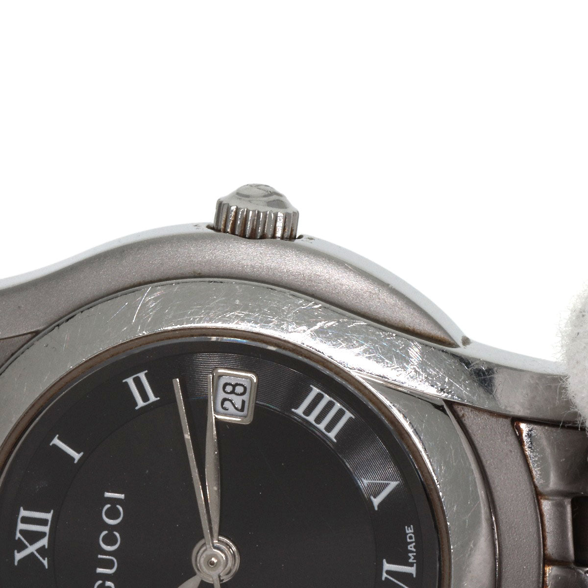 GUCCI グッチ 5500L ラウンドフェイス 腕時計 SS レディース 中古