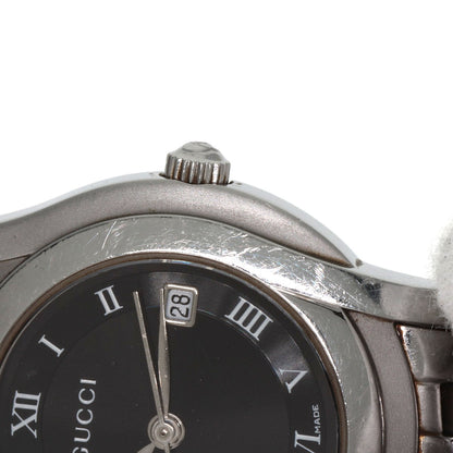 GUCCI グッチ 5500L ラウンドフェイス 腕時計 SS レディース 中古