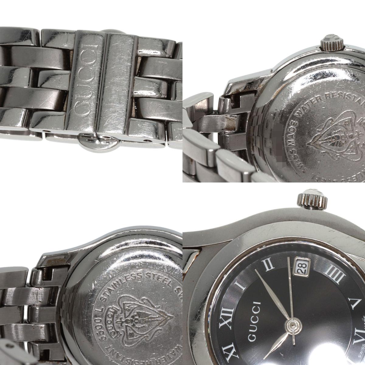 GUCCI グッチ 5500L ラウンドフェイス 腕時計 SS レディース 中古