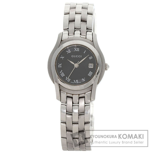 GUCCI グッチ 5500L ラウンドフェイス 腕時計 SS レディース 中古