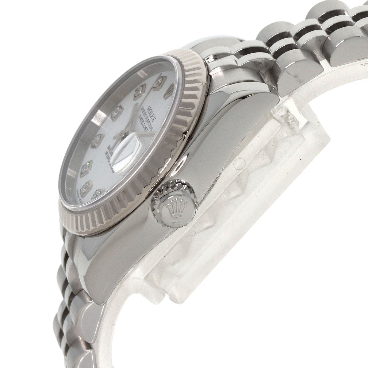 ROLEX ロレックス 179174G デイトジャスト 10P ダイヤモンド 腕時計 SS レディース 中古