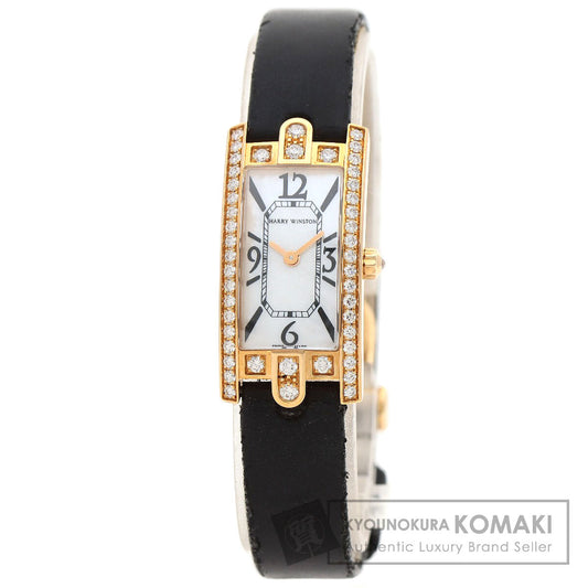 HARRY WINSTON ハリーウィンストン AVCQHM16 アヴェニューCミニ 腕時計 K18PG レディース 中古
