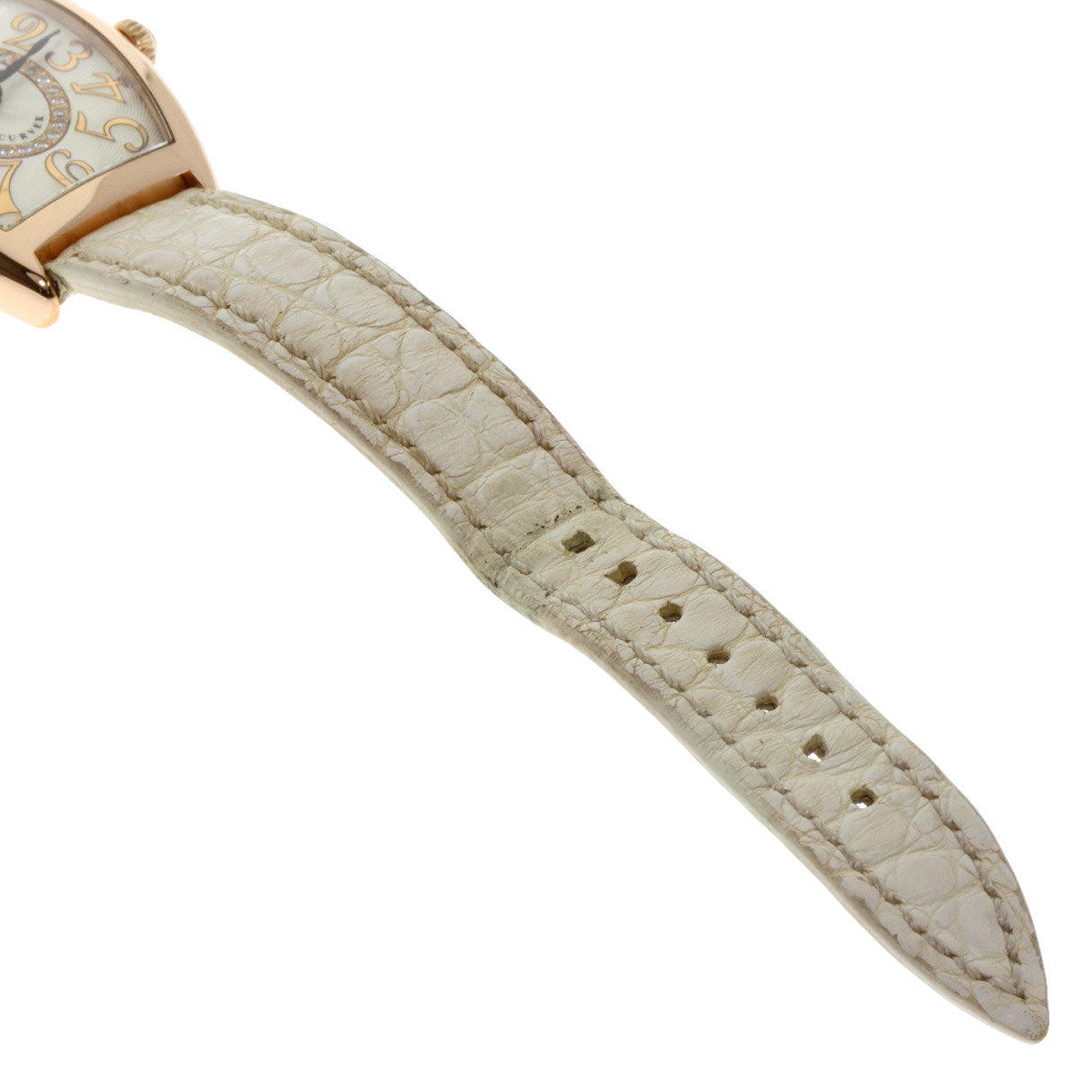 FRANCK MULLER フランクミュラー 1752QZRELCD1R トノウカーベックス リレーフ ダイヤモンド 腕時計 K18PG レディース 中古
