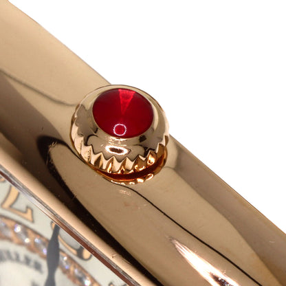 FRANCK MULLER フランクミュラー 1752QZRELCD1R トノウカーベックス リレーフ ダイヤモンド 腕時計 K18PG レディース 中古