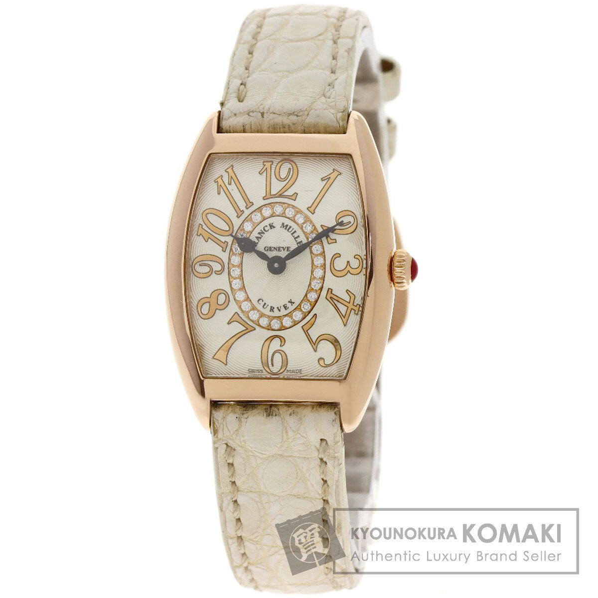 FRANCK MULLER フランクミュラー 1752QZRELCD1R トノウカーベックス リレーフ ダイヤモンド 腕時計 K18PG レディース 中古