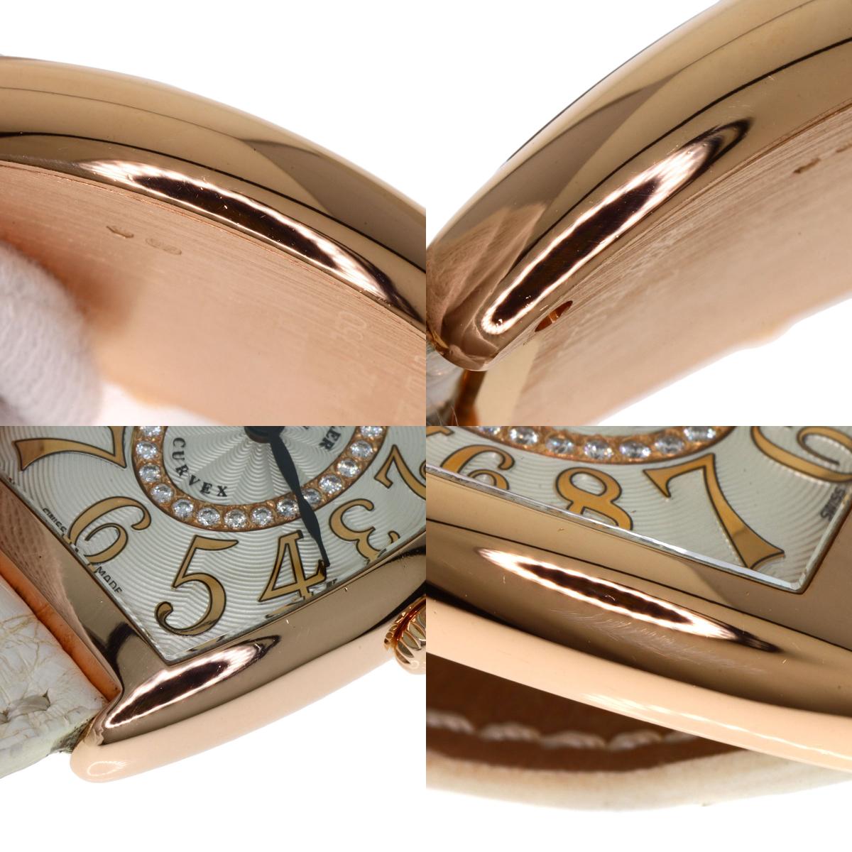 FRANCK MULLER フランクミュラー 1752QZRELCD1R トノウカーベックス リレーフ ダイヤモンド 腕時計 K18PG レディース 中古
