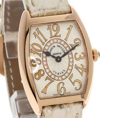 FRANCK MULLER フランクミュラー 1752QZRELCD1R トノウカーベックス リレーフ ダイヤモンド 腕時計 K18PG レディース 中古