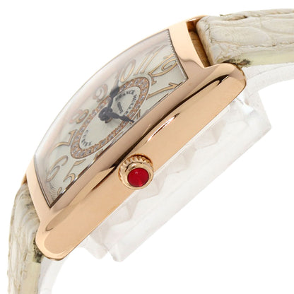 FRANCK MULLER フランクミュラー 1752QZRELCD1R トノウカーベックス リレーフ ダイヤモンド 腕時計 K18PG レディース 中古