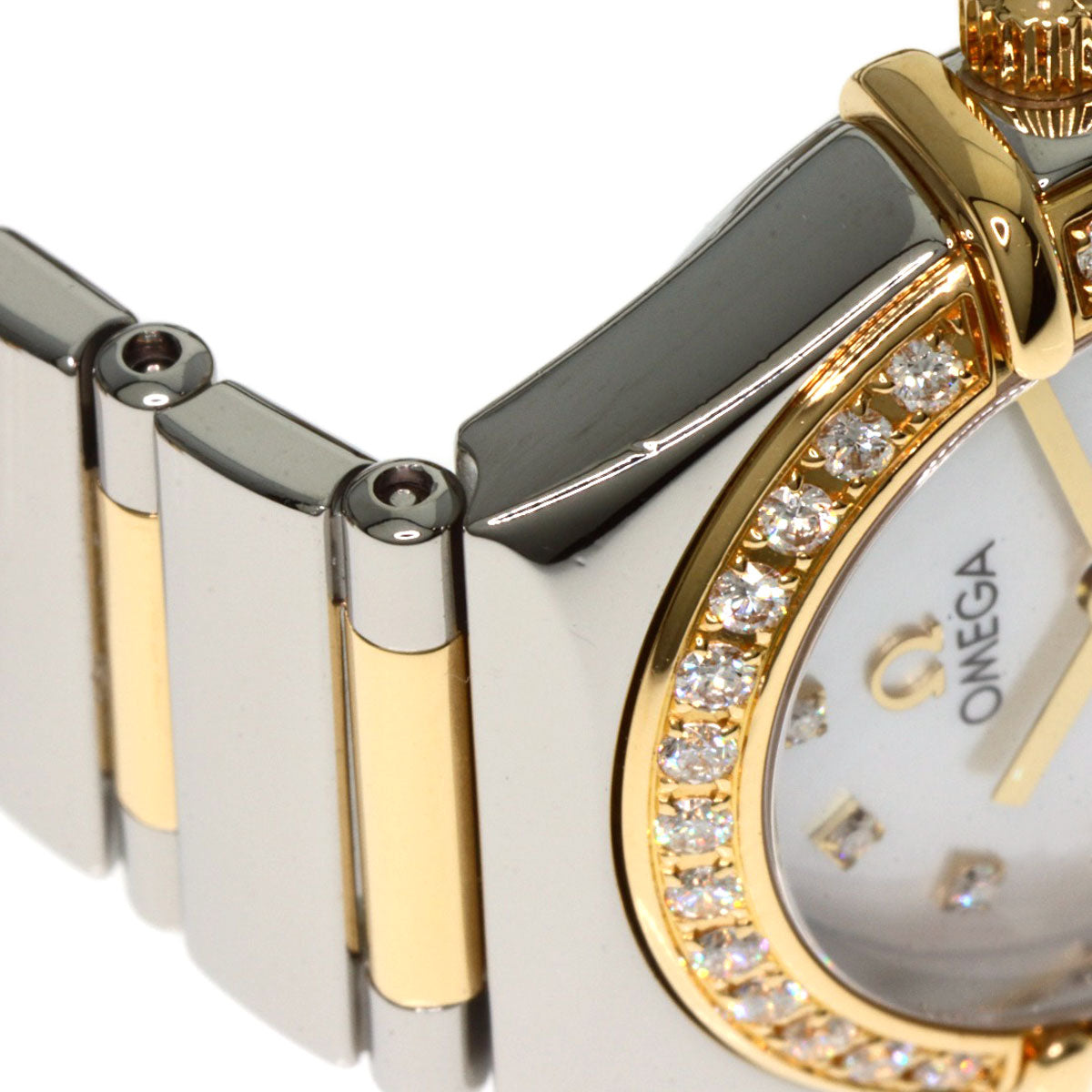 OMEGA オメガ 1376.75 コンステレーション ミニ ベゼル ダイヤモンド 腕時計 SS レディース 中古