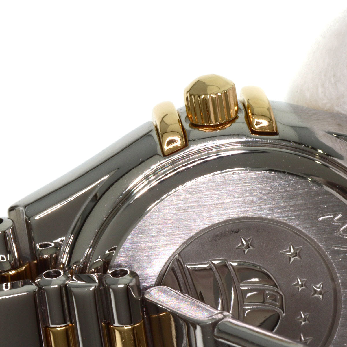 OMEGA オメガ 1376.75 コンステレーション ミニ ベゼル ダイヤモンド 腕時計 SS レディース 中古