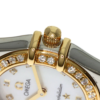 OMEGA オメガ 1376.75 コンステレーション ミニ ベゼル ダイヤモンド 腕時計 SS レディース 中古