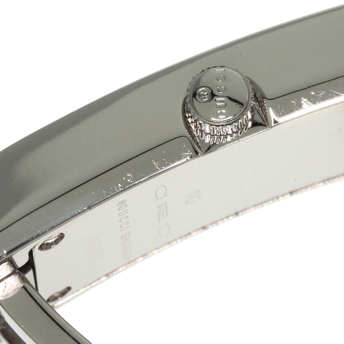 GUCCI グッチ 110 スクエアフェイス 腕時計 SS レディース 中古