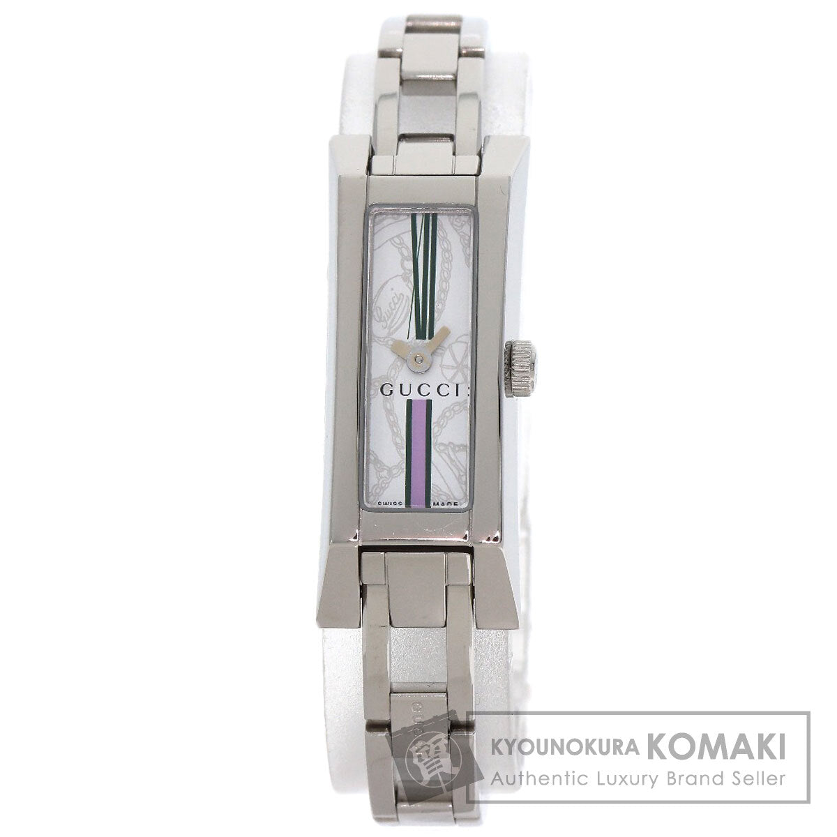 GUCCI グッチ 110 スクエアフェイス 腕時計 SS レディース 中古