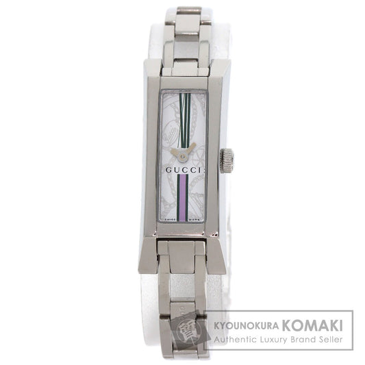 GUCCI グッチ 110 スクエアフェイス 腕時計 SS レディース 中古