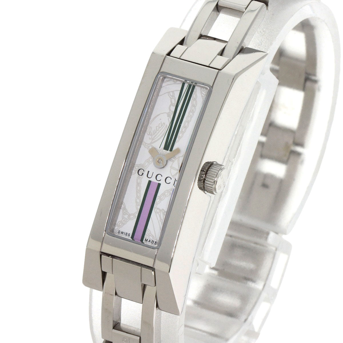 GUCCI グッチ 110 スクエアフェイス 腕時計 SS レディース 中古