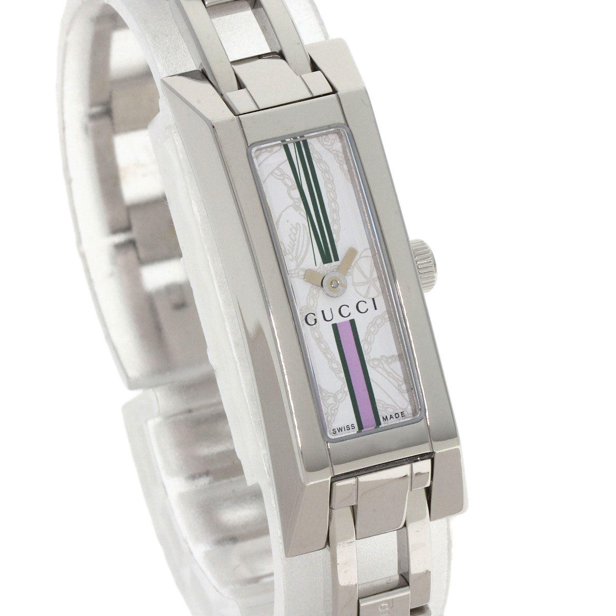 GUCCI グッチ 110 スクエアフェイス 腕時計 SS レディース 中古