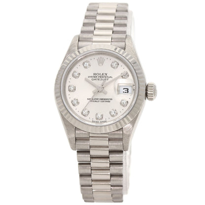 ROLEX ロレックス 79179G デイトジャスト 10P ダイヤモンド 腕時計 K18WG レディース 中古