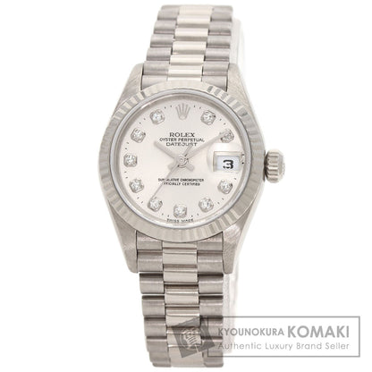 ROLEX ロレックス 79179G デイトジャスト 10P ダイヤモンド 腕時計 K18WG レディース 中古