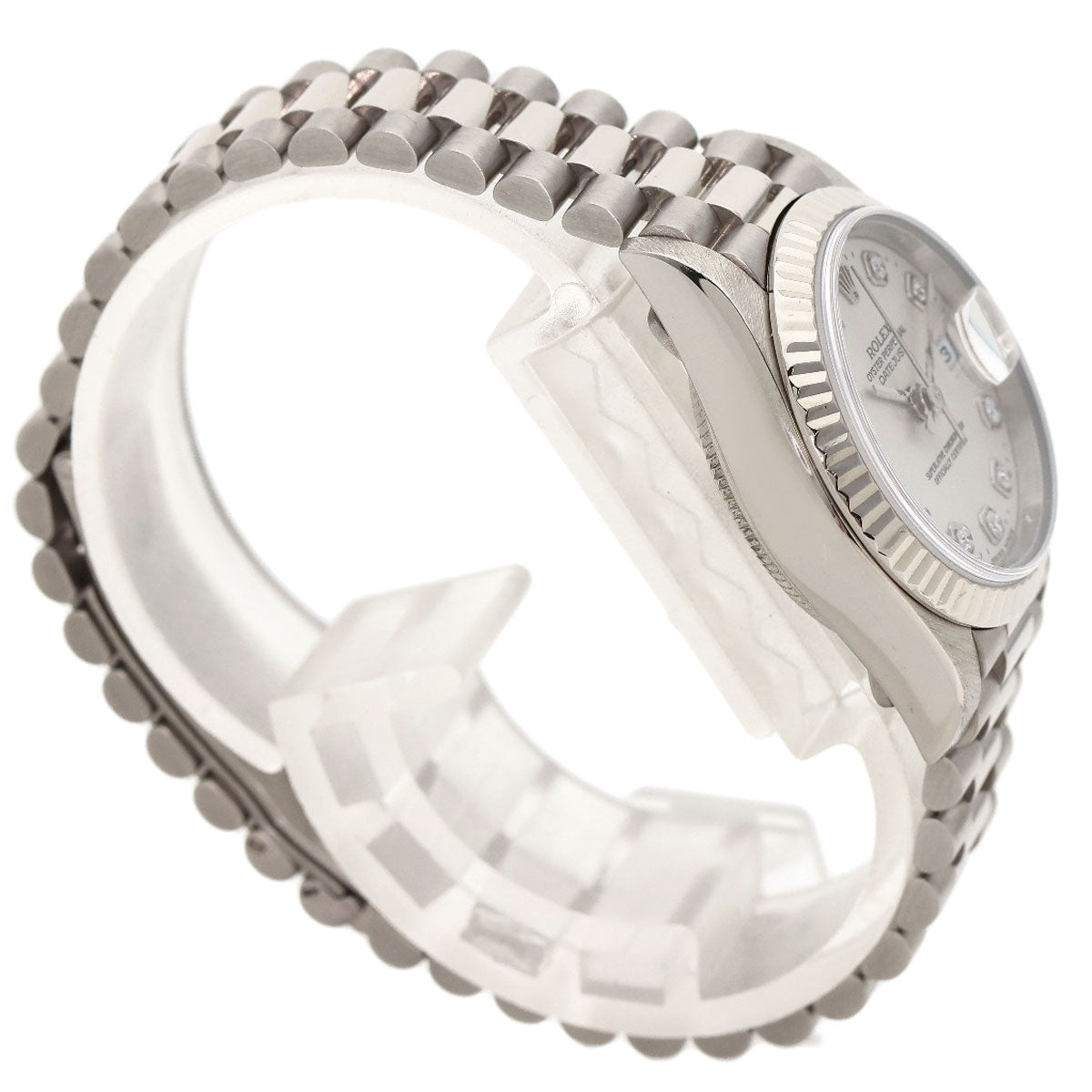 ROLEX ロレックス 79179G デイトジャスト 10P ダイヤモンド 腕時計 K18WG レディース 中古