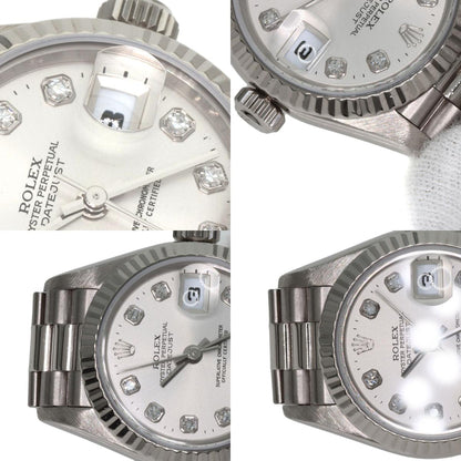 ROLEX ロレックス 79179G デイトジャスト 10P ダイヤモンド 腕時計 K18WG レディース 中古