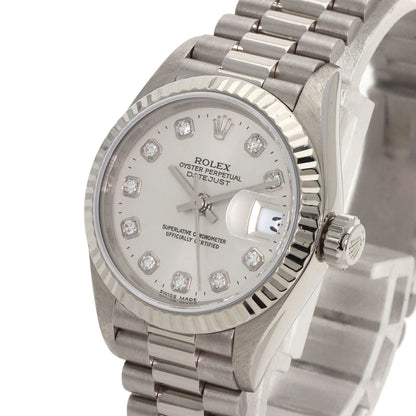 ROLEX ロレックス 79179G デイトジャスト 10P ダイヤモンド 腕時計 K18WG レディース 中古