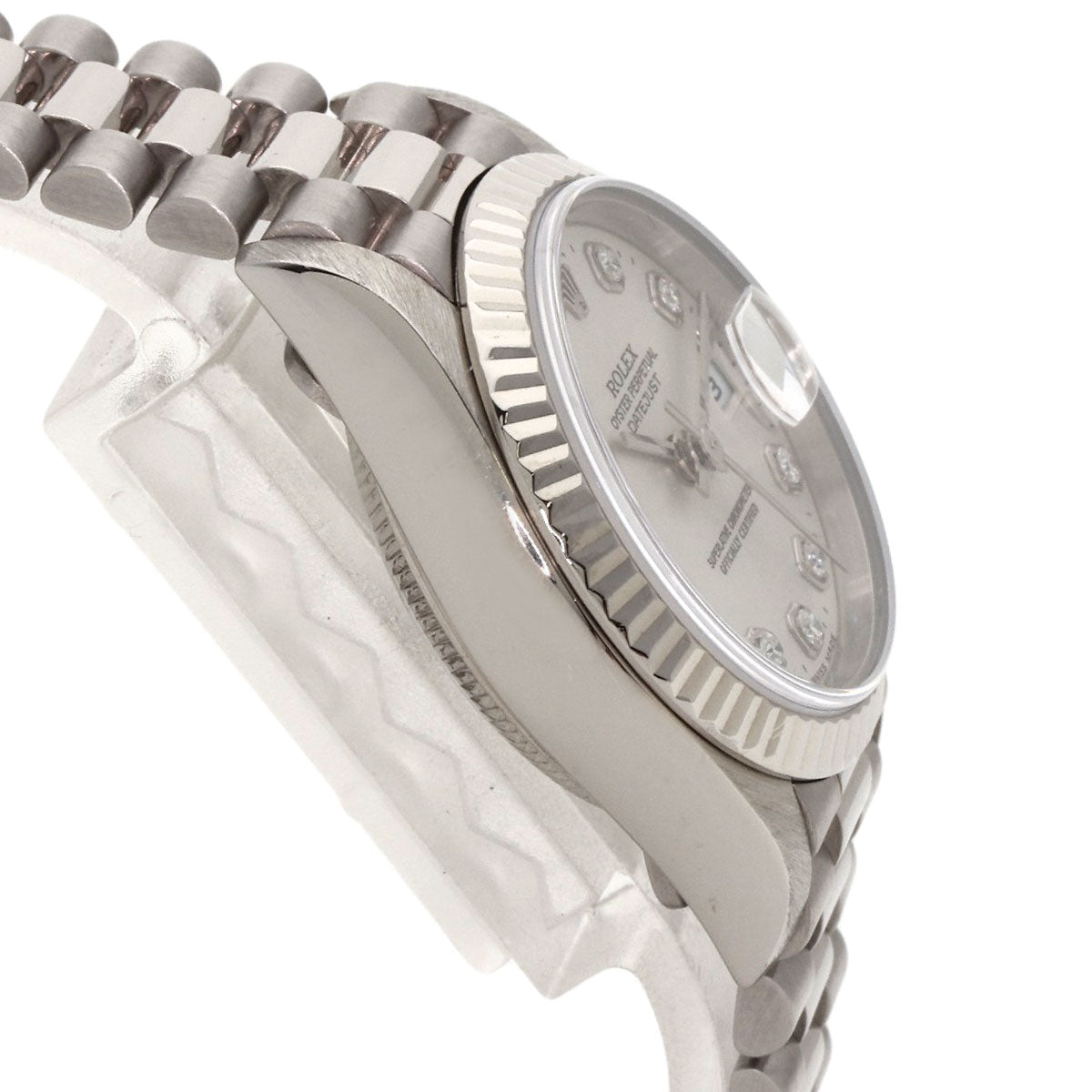 ROLEX ロレックス 79179G デイトジャスト 10P ダイヤモンド 腕時計 K18WG レディース 中古