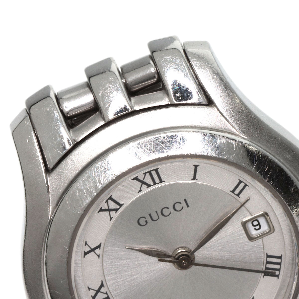 GUCCI グッチ 5500L ラウンドフェイス 腕時計 SS レディース 中古
