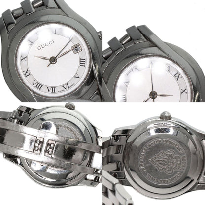 GUCCI グッチ 5500L ラウンドフェイス 腕時計 SS レディース 中古