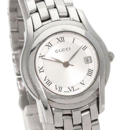 GUCCI グッチ 5500L ラウンドフェイス 腕時計 SS レディース 中古