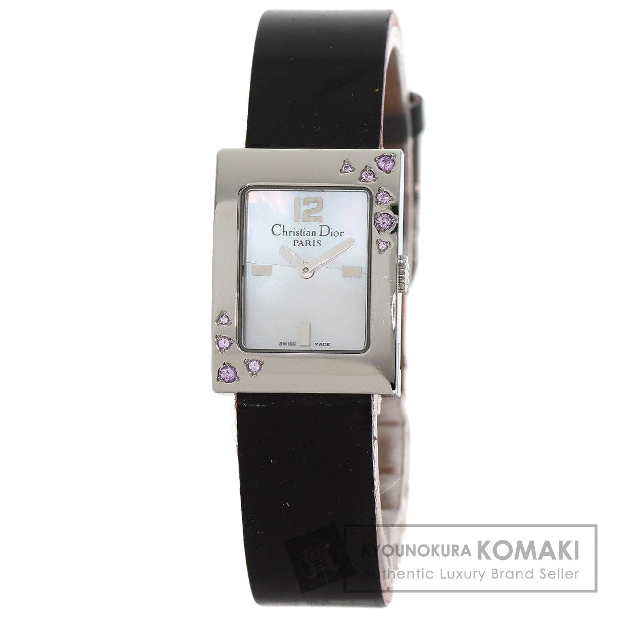CHRISTIAN DIOR クリスチャンディオール D78-1093 マリス ピンクサファイア 腕時計 SS レディース 中古