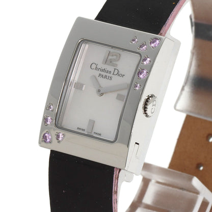 CHRISTIAN DIOR クリスチャンディオール D78-1093 マリス ピンクサファイア 腕時計 SS レディース 中古