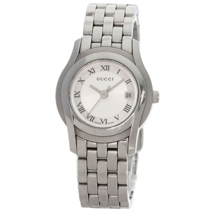 GUCCI グッチ 5500L ラウンドフェイス 腕時計 SS レディース 中古