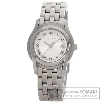 GUCCI グッチ 5500L ラウンドフェイス 腕時計 SS レディース 中古