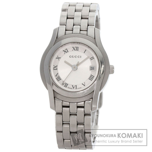 GUCCI グッチ 5500L ラウンドフェイス 腕時計 SS レディース 中古