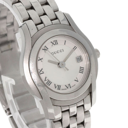 GUCCI グッチ 5500L ラウンドフェイス 腕時計 SS レディース 中古