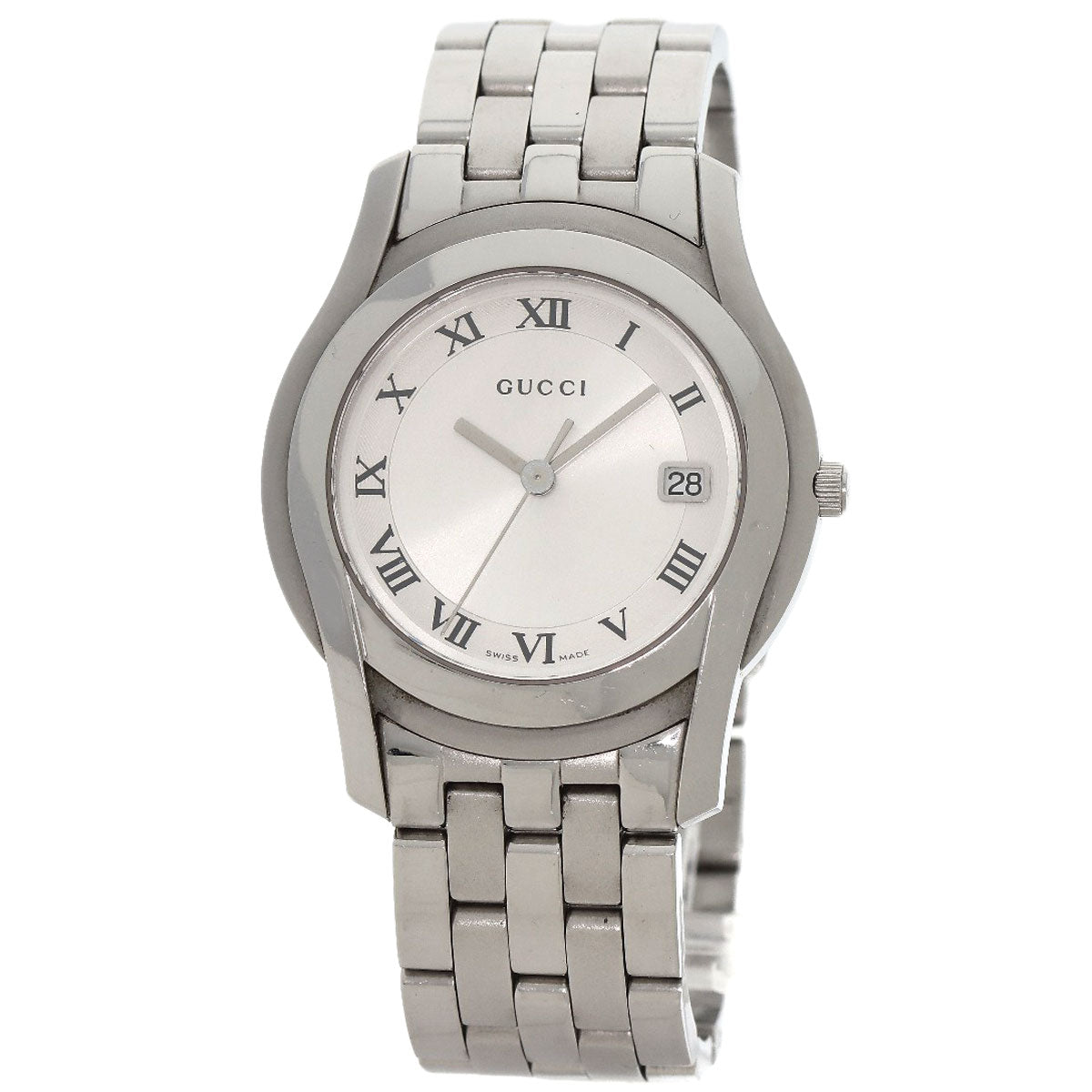 GUCCI グッチ 5500M ラウンドフェイス 腕時計 SS メンズ 中古