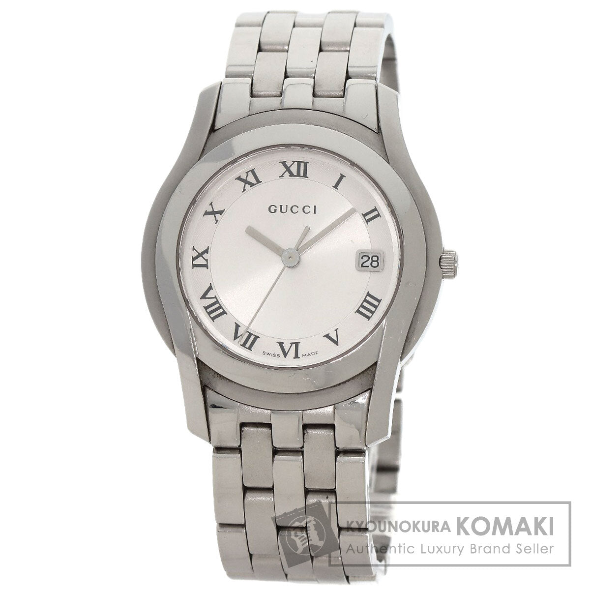 GUCCI グッチ 5500M ラウンドフェイス 腕時計 SS メンズ 中古