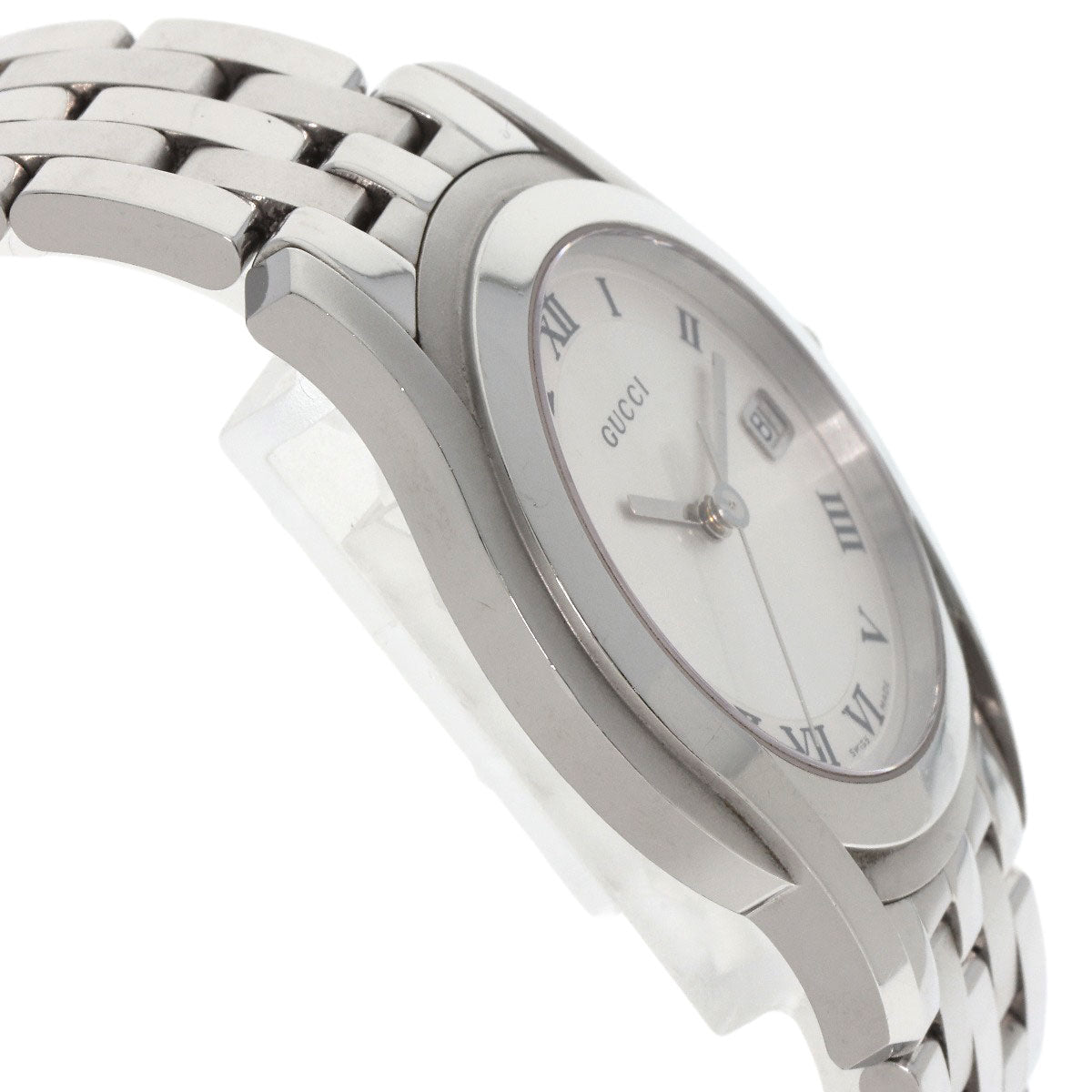 GUCCI グッチ 5500M ラウンドフェイス 腕時計 SS メンズ 中古
