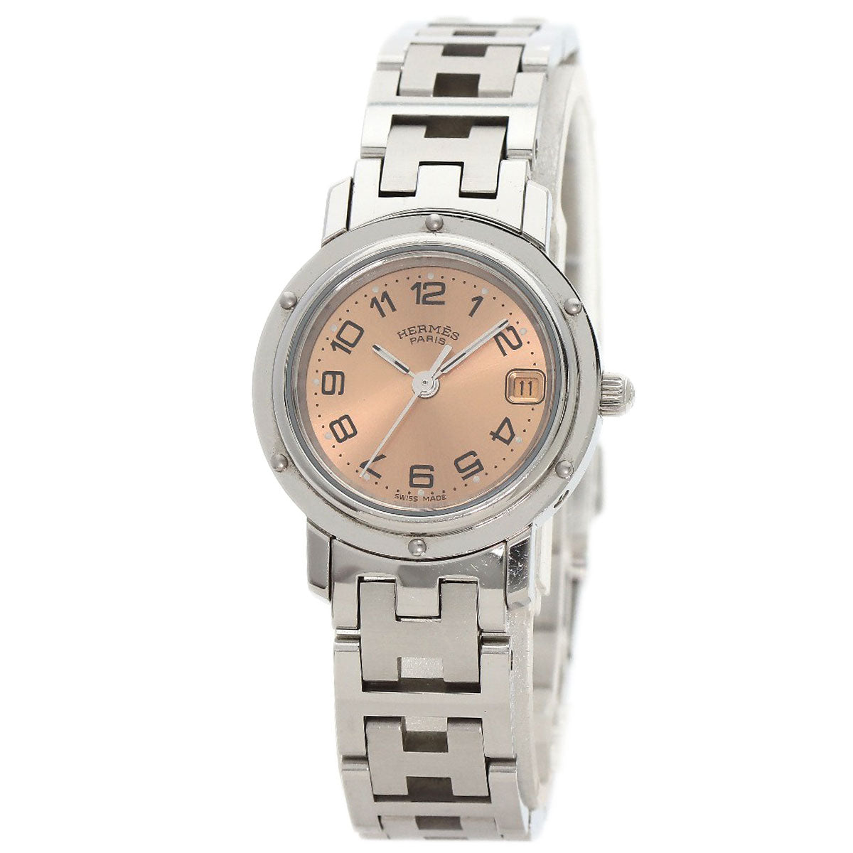 HERMES エルメス CL4.210 クリッパー 腕時計 SS レディース 中古
