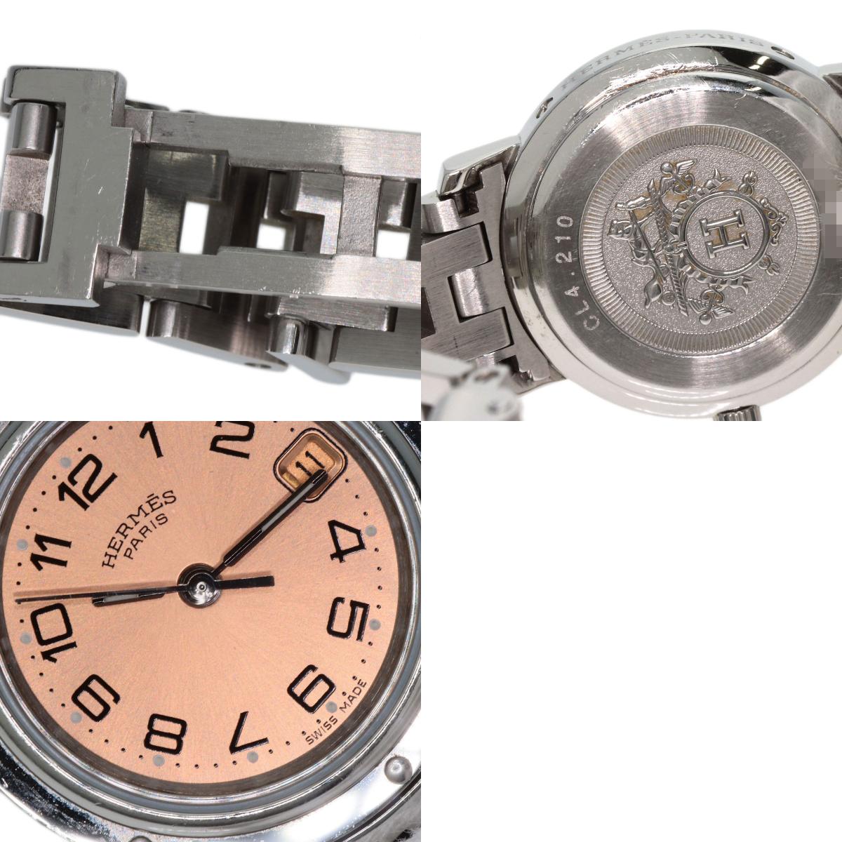 HERMES エルメス CL4.210 クリッパー 腕時計 SS レディース 中古