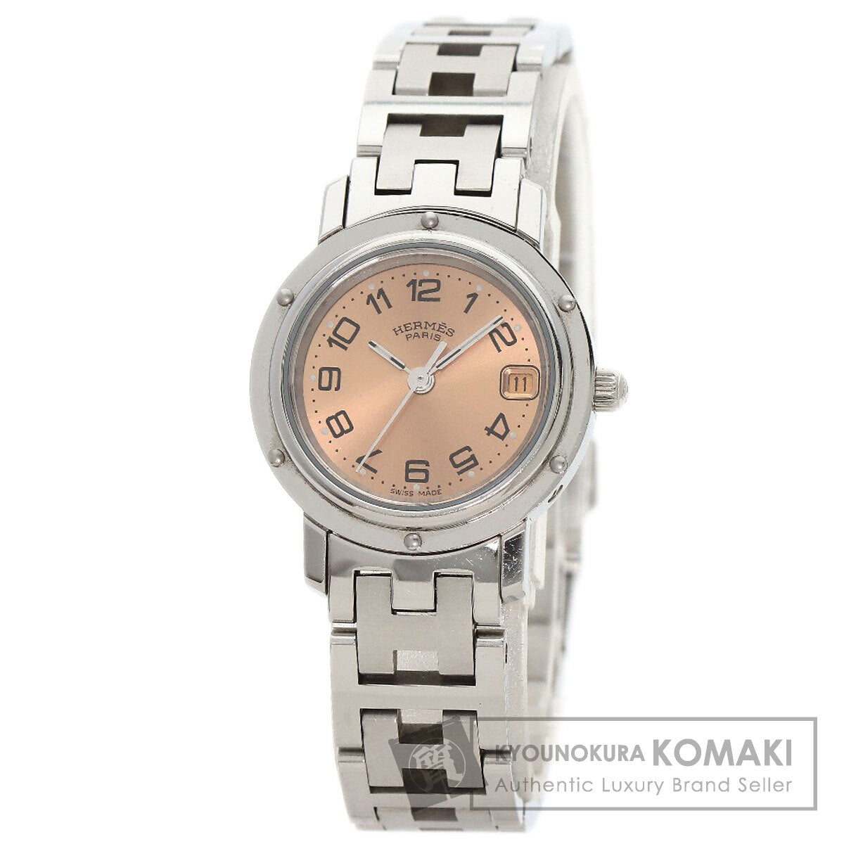 HERMES エルメス CL4.210 クリッパー 腕時計 SS レディース 中古