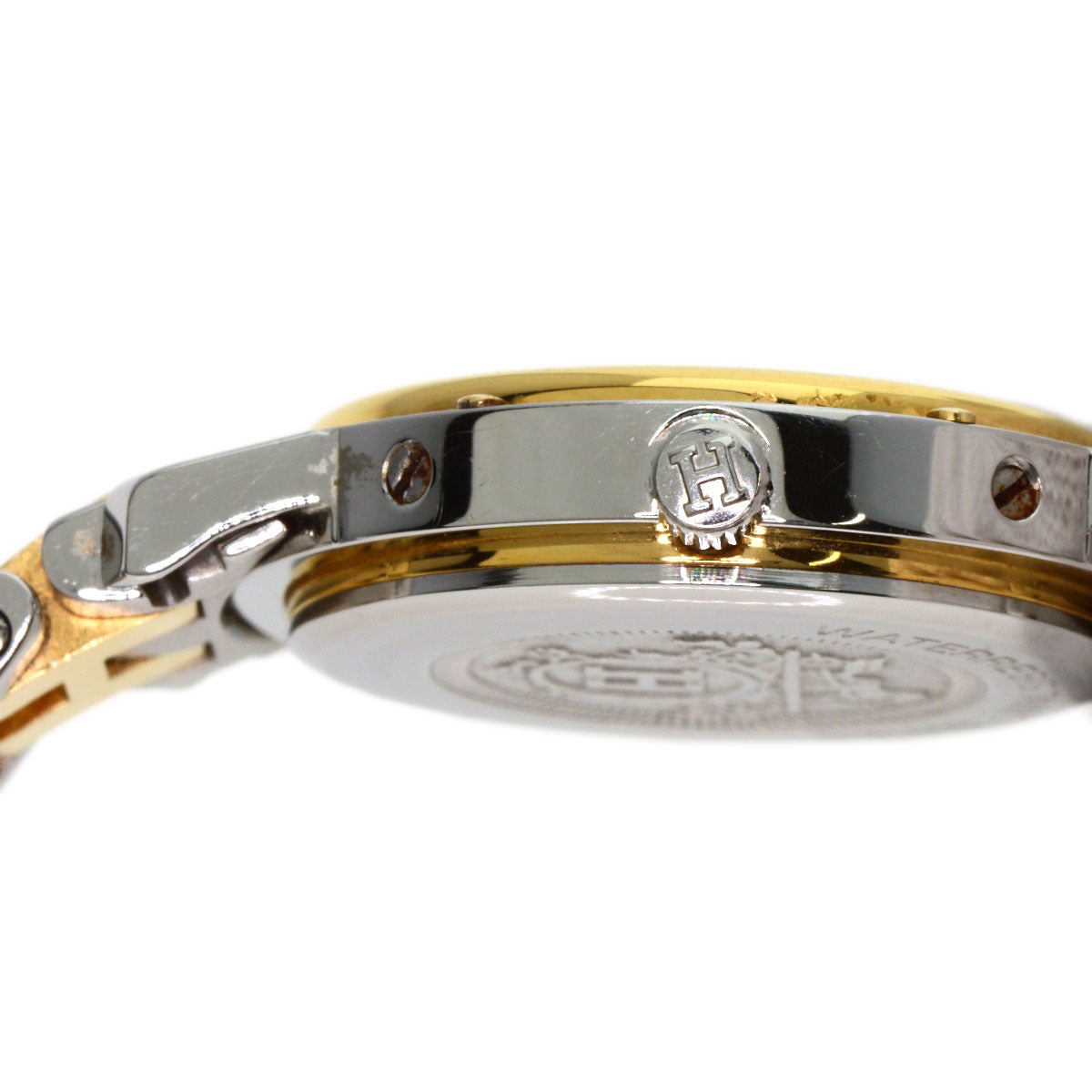 HERMES エルメス CL4.220 クリッパー 旧ベルト 腕時計 SS レディース 中古