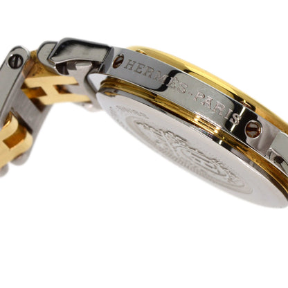 HERMES エルメス CL4.220 クリッパー 旧ベルト 腕時計 SS レディース 中古
